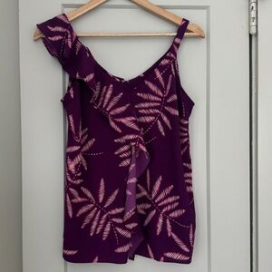 Tropical Asymmetrical Tank Top